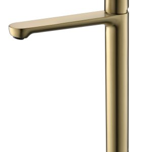 INTER CERAMIC TALL BASIN FLUID ICF 111321 TRENTO BRUSH GOLD